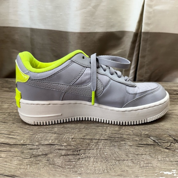 Nike Women's Air Force 1 Shoes Shadow Atmosphere Grey Volt Sneakers size 8.5 - Picture 4 of 11